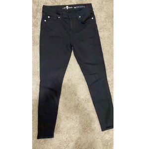 7 For All Mankind Black Skinny Jeans